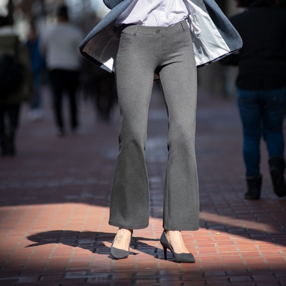 Betabrand Dress Pant Yoga Boot Cut Gray XS Petite - Picture 2 of 8